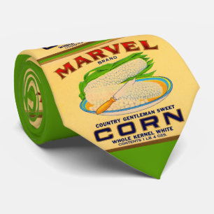 1930s Marvel blik graan label print Stropdas
