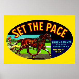 1930s Plaats het etiket van de groente van het Gek Poster