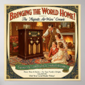 1930s  Radio Console Adverteren Poster (Voorkant)