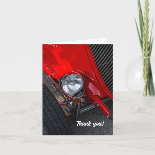 1930's Roadster bedankje Bedankkaart (Voorkant)