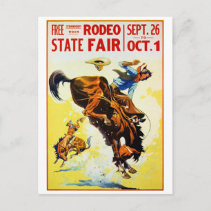 1930s Rodeo Poster teruggezet Briefkaart
