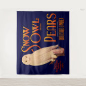 1930s Snow Owl branderperen fruitkrattendruk Wandkleed (Voorkant)