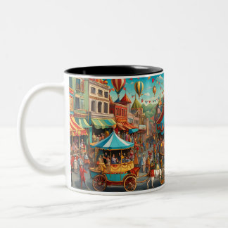 1930s stijl circus parade mok