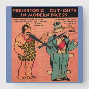 1930s strips grot man papier pop Koning Guzzle Vierkante Klok