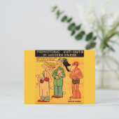 1930s strips, pop-upgrot man Grand Wizer Briefkaart (Staand voorkant)