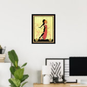 1931 Art Déco "Dancer On Stage" Imprimer 16x20 (Bureau à domicile)