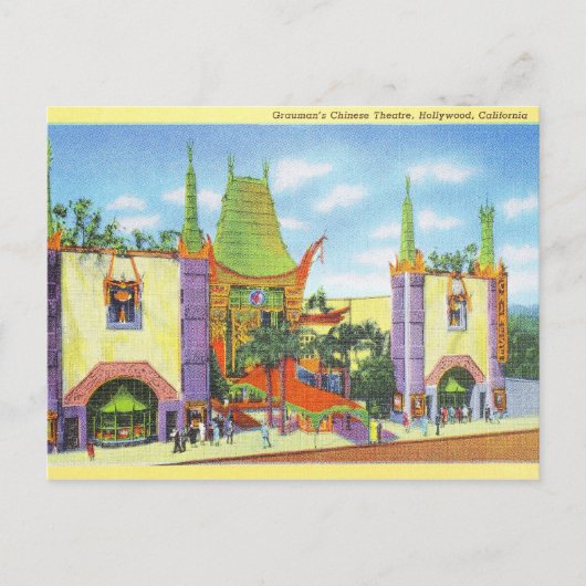 1931 Grauman's Chinese theater Briefkaart (Voorkant)
