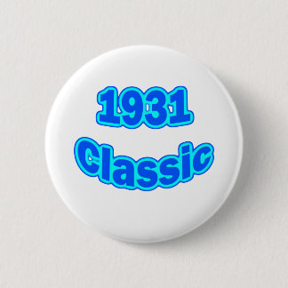 1931 Klassieke blauw Ronde Button 5,7 Cm