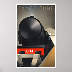 1932 Exactitude trein vintage Poster