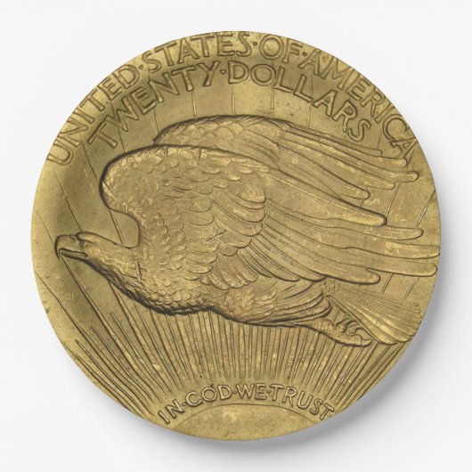 1933 DubbelEagle gouden munten Papieren Bordje (Voorkant)