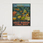 1933 Great Barrier Coral Reef travel poster (Cuisine)