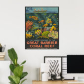 1933 Great Barrier Coral Reef travel poster (Bureau à domicile)