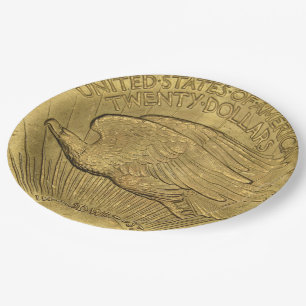 1933 het Dubbele Gouden Muntstuk van Eagle Papieren Bordje