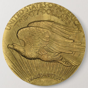 1933 het Dubbele Gouden Muntstuk van Eagle Ronde Button 6,0 Cm