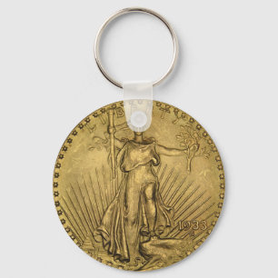 1933 het Dubbele Gouden Muntstuk van Eagle Sleutelhanger