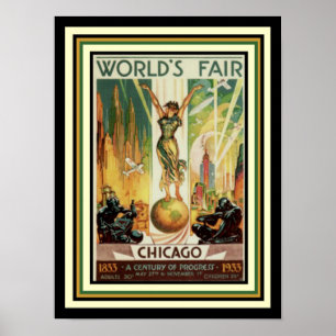 1933 Poster 12 x 16 van het Fair Art Deco van Chic