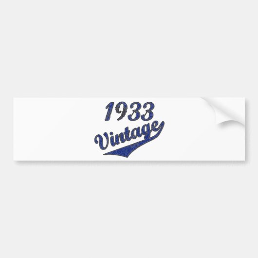 1933 Vintage Bumpersticker (Voorkant)
