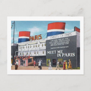 1933 Wereldtentoonstelling Straten van de Parijse Briefkaart