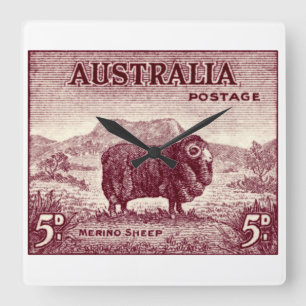 1934 Australian Merino Sheep Vierkante Klok