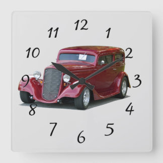 1934 Customized Coupe Hot Rod Large Clock Vierkante Klok