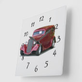 1934 Customized Coupe Hot Rod Large Clock Vierkante Klok (Hoek)