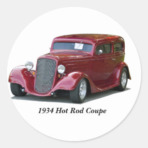 1934 Gepersonaliseerd hete dop Ronde Sticker