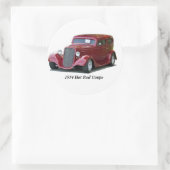 1934 Gepersonaliseerd hete dop Ronde Sticker (Tas)