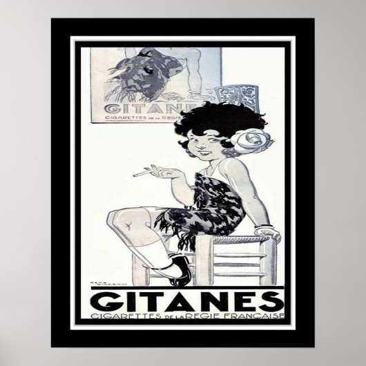 1934 Gitanes French Cigarette Ad Poster (Voorkant)