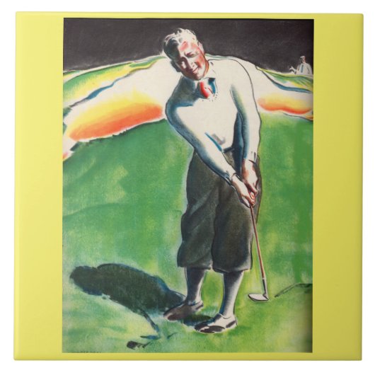1934 golfdruk tegeltje (Voorkant)