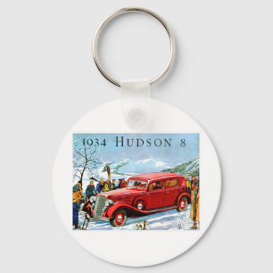 1934 Hudson 8 Automobile Advertisement Sleutelhanger