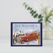 1934 Hudson 8 - reclame Briefkaart (Staand voorkant)