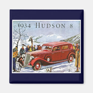 1934 Hudson 8  reclame Magneet