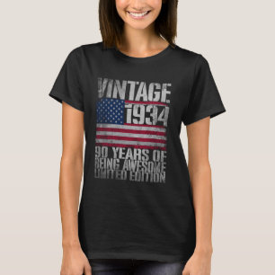 1934 Limited Edition 90 jaar oude Amerikaanse vla T-shirt