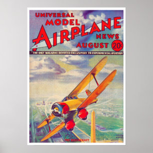1934 MAGAZINE: MODEL VLIEGTUIG NIEUWS POSTER
