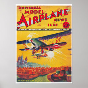 1934 MAGAZINE: MODEL VLIEGTUIG NIEUWS POSTER