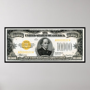 1934 TIENDUIZEND DOLLAR BILL POSTER