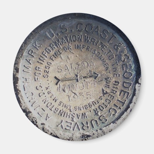 1935 Azimuth Survey Mark Magneet (Voorkant)