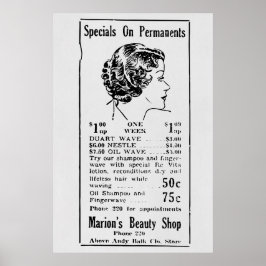 1935 Beauty Ad Poster