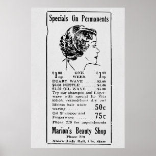 1935  Beauty Ad Poster