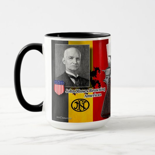 1935 Browning Hi Power Pistol Coffee Mok (Links)