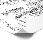 1935  Chiropractic Table Patent Art-afdrukken Poster (Hoek)