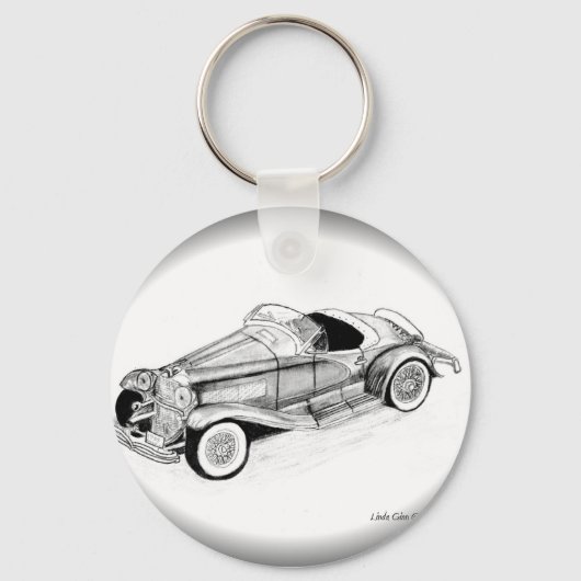 1935 Duesenberg SSJ Roadster Sleutelhanger (Voorkant)