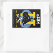 1935 Internationale motorfietsen Rechthoekige Sticker (Tas)