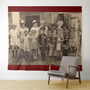 1935 kinderen aan boord kostumeparty wandkleed