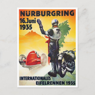 1935 Nurburgring Motor Race  racing Briefkaart