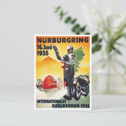 1935 Nurburgring Motor Race racing Briefkaart (Staand voorkant)