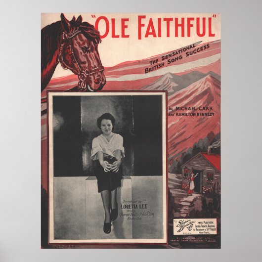 1935 Ole Faithful Poster (Voorkant)