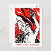 1935 Socialistisch Poster Briefkaart (Voorkant / Achterkant)