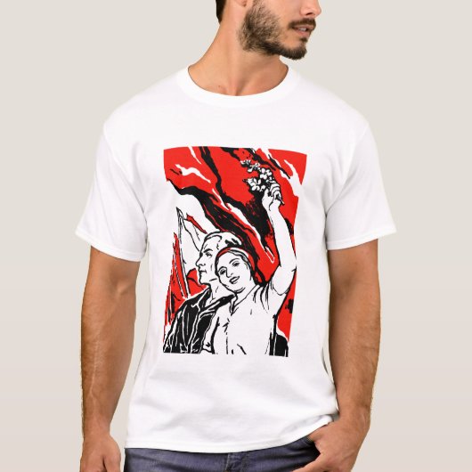 1935 Socialistisch Poster T-shirt (Voorkant)