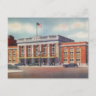 1936 Atlantic City Train Station PRSL Briefkaart